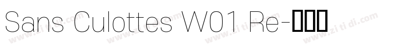 Sans Culottes W01 Re字体转换